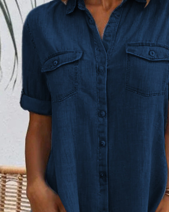 Virelune - Relaxed Button Denim Dress