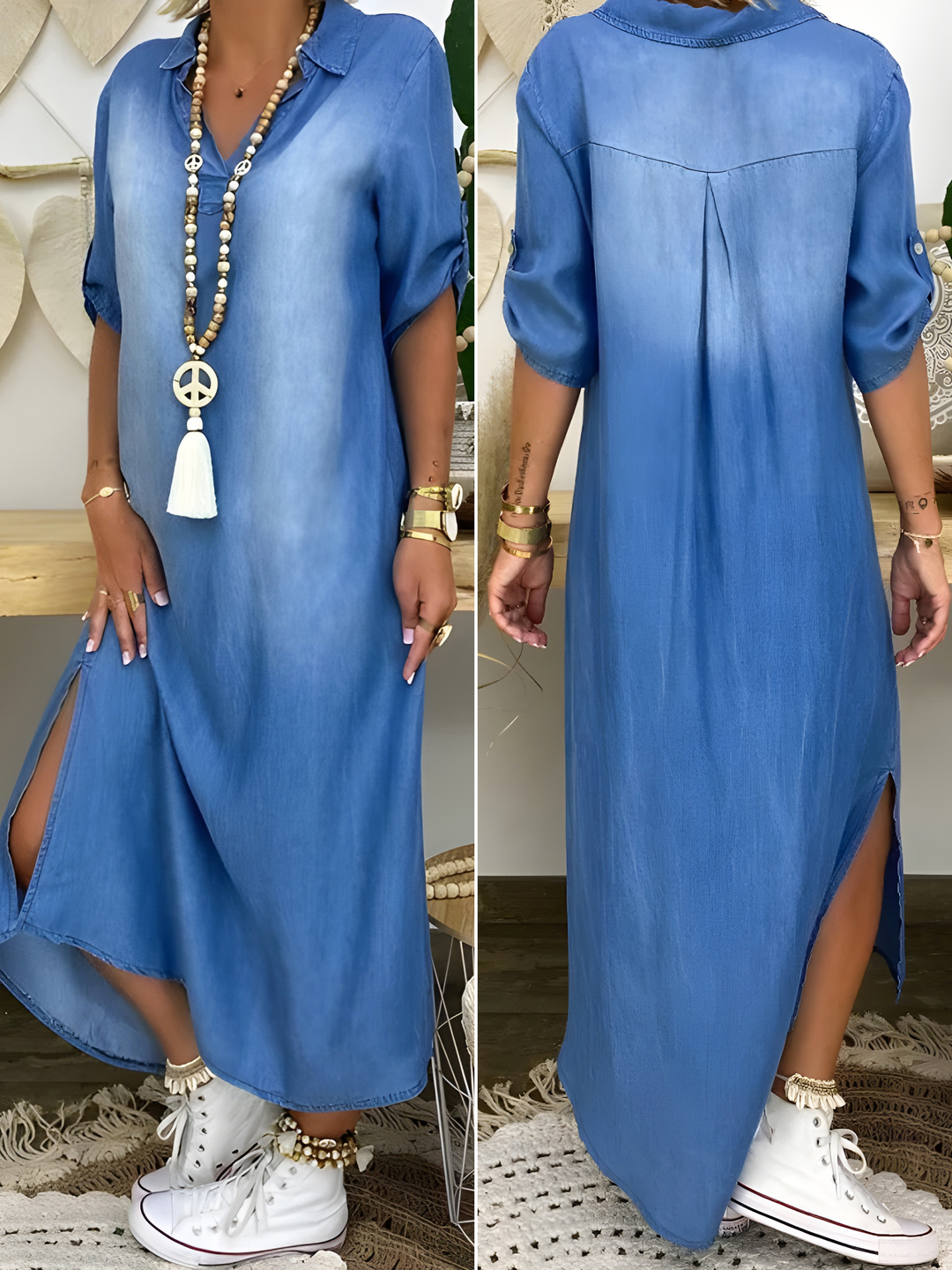 Solmirelle - Relaxed Denim Maxi Dress