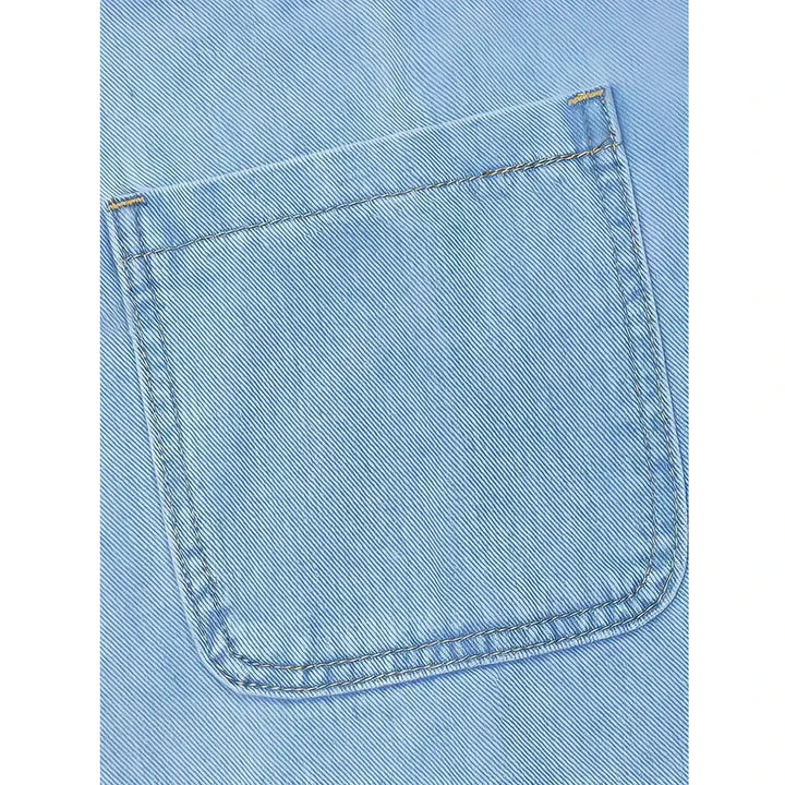 Lunariah - Casual Denim Pocket Dress