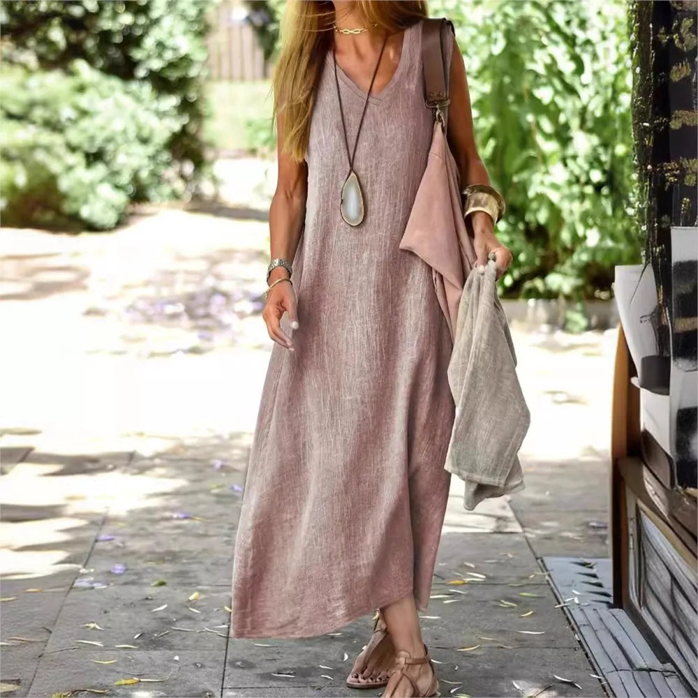 Elarisse - Relaxed Sleeveless Maxi Dress