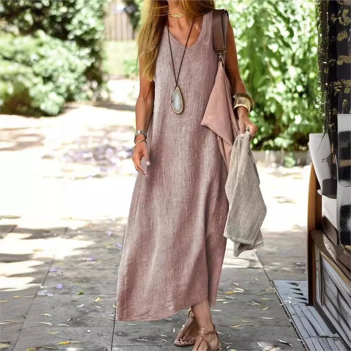 Elarisse - Relaxed Sleeveless Maxi Dress
