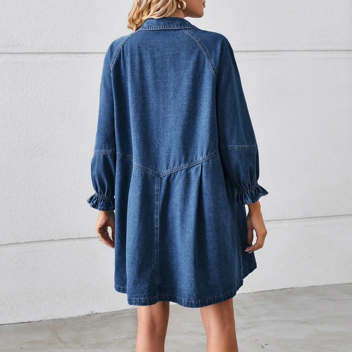 Esmirelle - Flowy Denim Shirt Dress