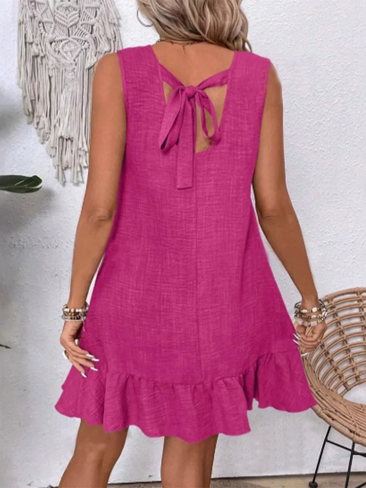Velissea - Sleeveless Ruffle Hem Dress