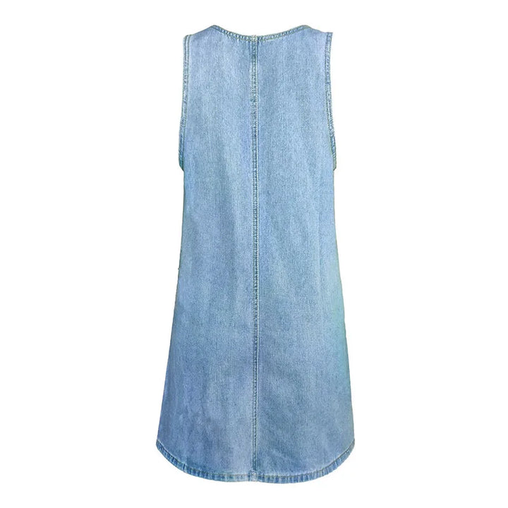 Lunariah - Casual Denim Pocket Dress