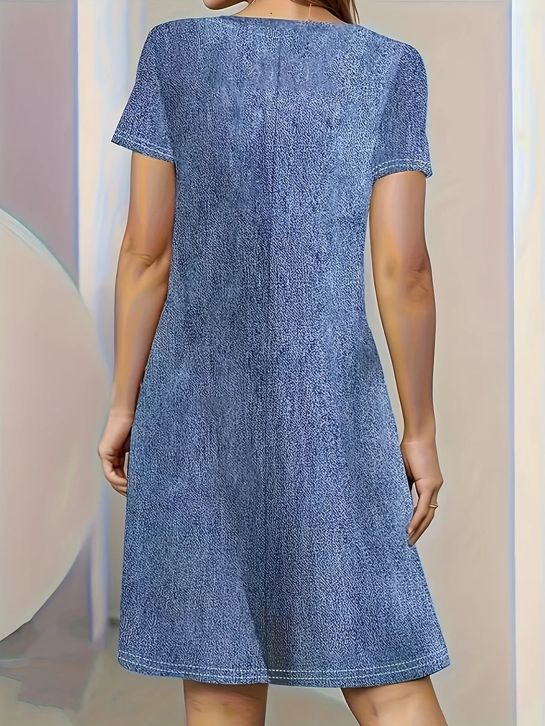 Avenelle - Floral Denim Mini Dress