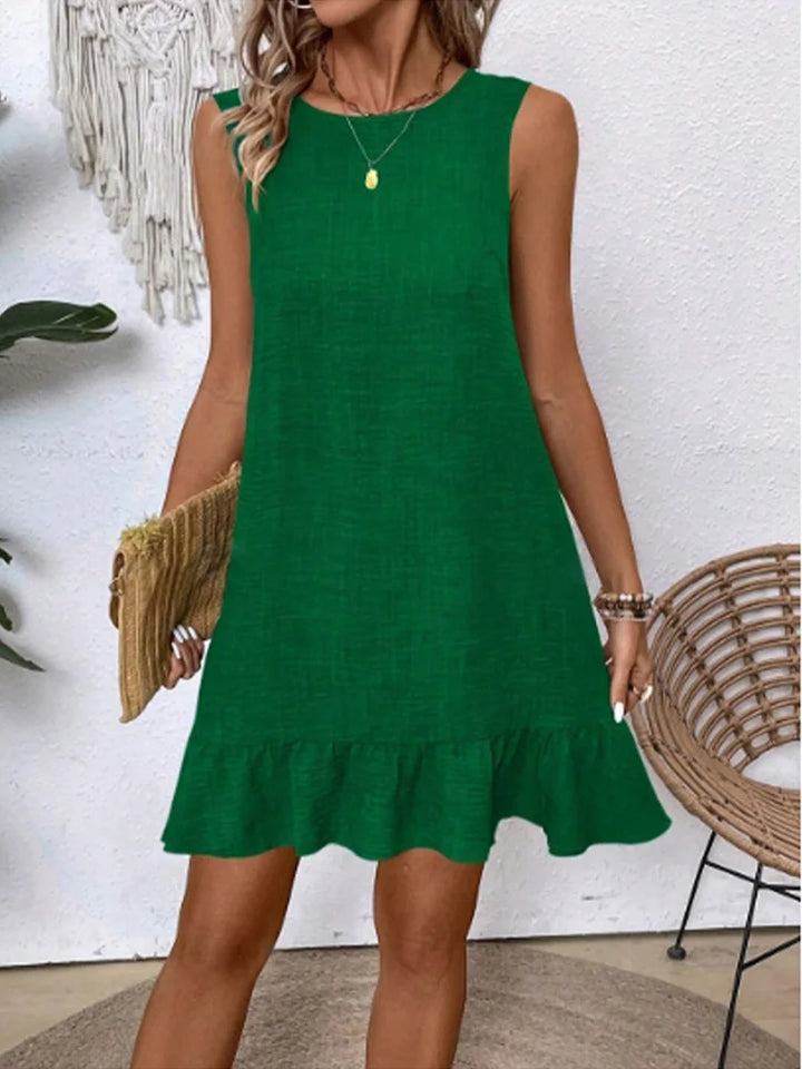 Velissea - Sleeveless Ruffle Hem Dress