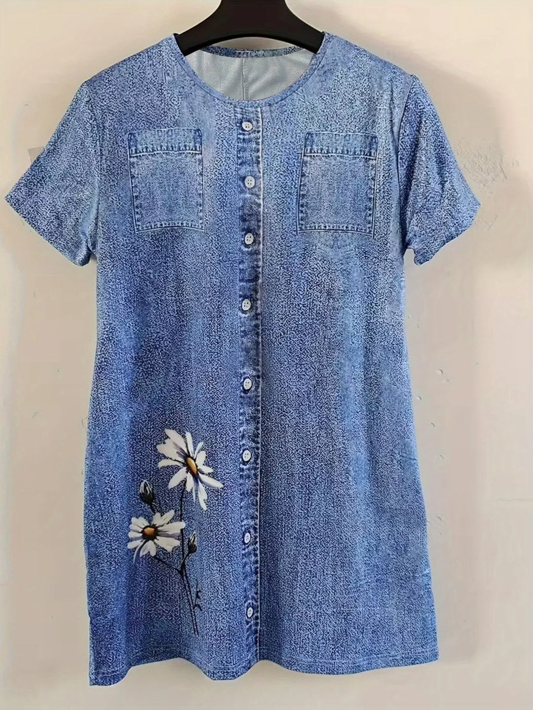 Avenelle - Floral Denim Mini Dress
