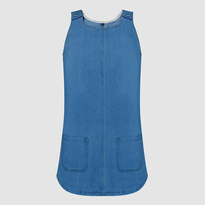 Lunariah - Casual Denim Pocket Dress