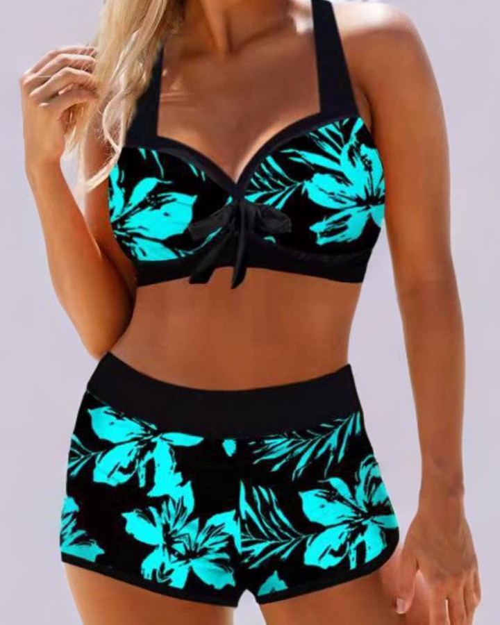 Sherrie – Floral High-Cut Swimsuit