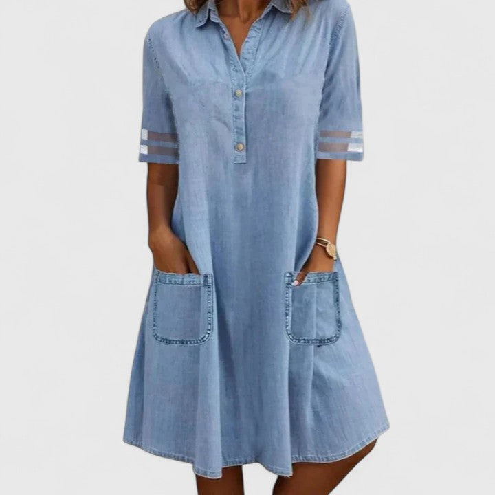 Lurevane - Casual Pocket Denim Dress