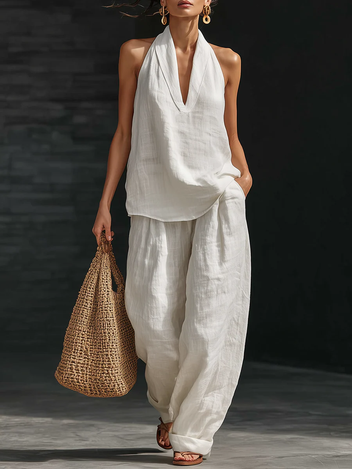 Zoë™ | Sleeveless Set with Wide-Leg Pants