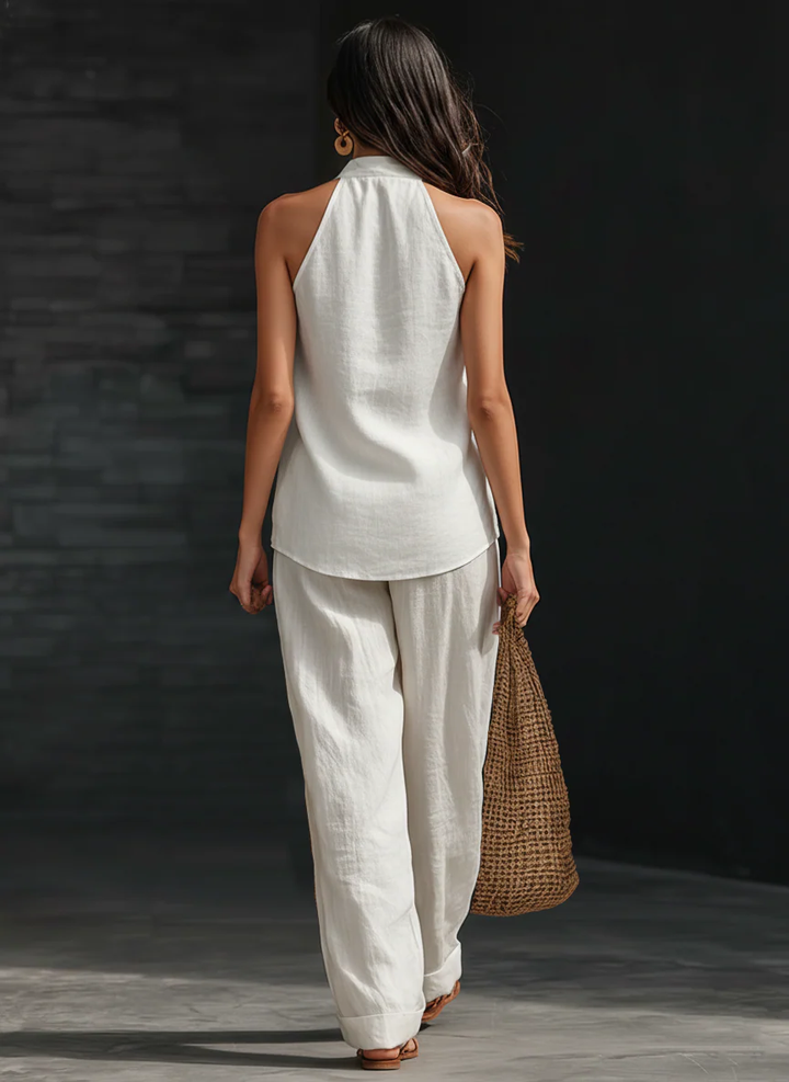 Zoë™ | Sleeveless Set with Wide-Leg Pants