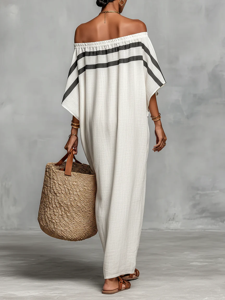 Aveline™ | Off-the-Shoulder Maxi Dress with Batwing Sleeves