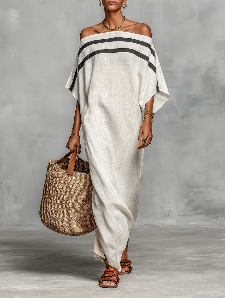 Aveline™ | Off-the-Shoulder Maxi Dress with Batwing Sleeves