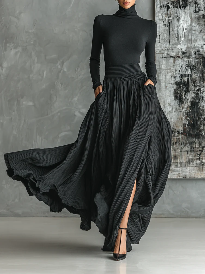 Eva™ | Elegant ensemble with pleated skirt
