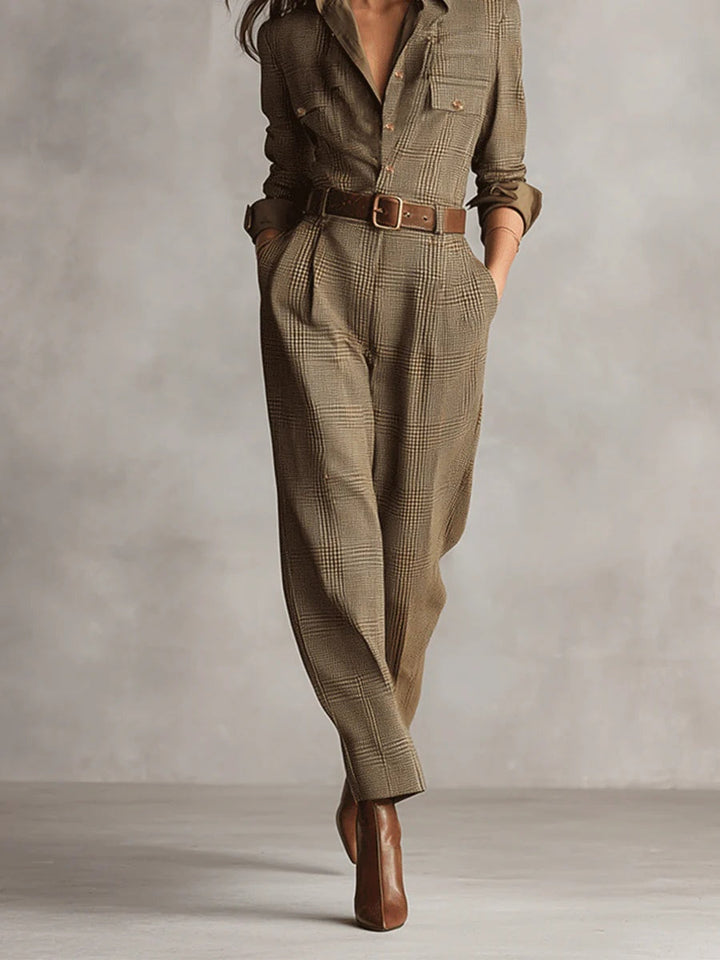 Anna™ | Elegant Plaid Jumpsuit