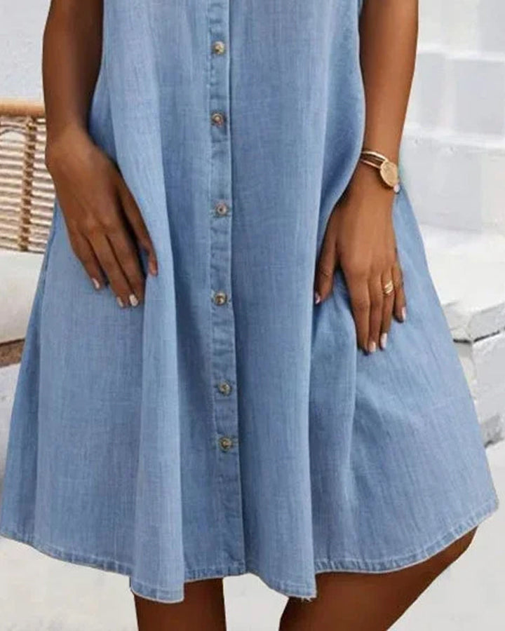 Virelune - Relaxed Button Denim Dress